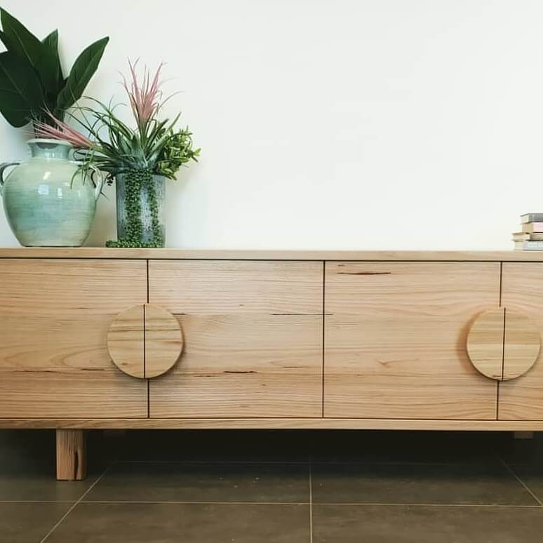 Vic Ash Cabinet with natural timber handle